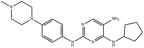 2,4,5-Pyrimidinetriamine, N4-cyclopentyl-N2-[4-(4-methyl-1-piperazinyl)phenyl]- Structure