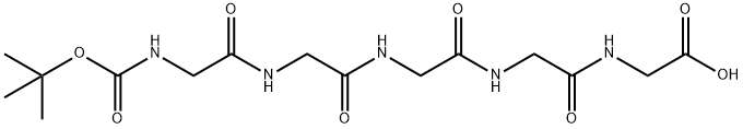 Glycine, N-[(1,1-dimethylethoxy)carbonyl]glycylglycylglycylglycyl- Structure