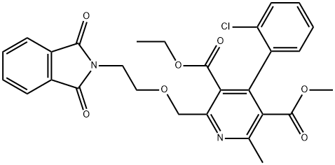 3-Ethyl 5-Methyl 4-(2-Chlorophenyl)-2-[[2-(1,3-dihydro-1,3-dioxo-2H-isoindol-2-yl)ethoxy]methyl]-6-methyl-3,5-pyridinedicarboxylate 구조식 이미지