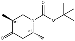 1-Piperidinecarboxylic acid, 2,5-dimethyl-4-oxo-, 1,1-dimethylethyl ester, (2R,5S)-rel- 구조식 이미지