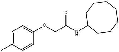 Acetamide, N-cyclooctyl-2-(4-methylphenoxy)- Structure