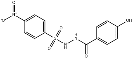 Benzoic acid, 4-hydroxy-, 2-[(4-nitrophenyl)sulfonyl]hydrazide Structure