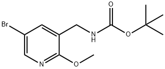 Carbamic acid, [(5-bromo-2-methoxy-3-pyridinyl)methyl]-, 1,1-dimethylethyl ester (9CI) Structure