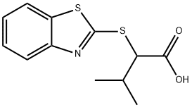 Butanoic acid, 2-(2-benzothiazolylthio)-3-methyl- Structure