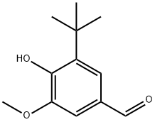 Benzaldehyde, 3-(1,1-dimethylethyl)-4-hydroxy-5-methoxy- Structure