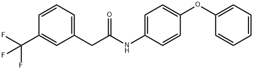 Benzeneacetamide, N-(4-phenoxyphenyl)-3-(trifluoromethyl)- 구조식 이미지