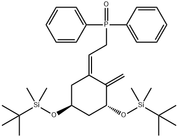 Phosphine oxide, [(2Z)-2-[(3R,5S)-3,5-bis[[(1,1-dimethylethyl)dimethylsilyl]oxy]-2-methylenecyclohexylidene]ethyl]diphenyl- Structure