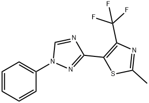 1H-1,2,4-Triazole, 3-[2-methyl-4-(trifluoromethyl)-5-thiazolyl]-1-phenyl- Structure