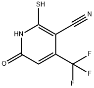 3-Pyridinecarbonitrile, 1,6-dihydro-2-mercapto-6-oxo-4-(trifluoromethyl)- Structure