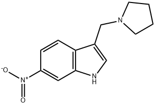 1H-Indole, 6-nitro-3-(1-pyrrolidinylmethyl)- Structure