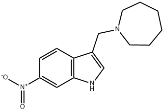 1H-Indole, 3-[(hexahydro-1H-azepin-1-yl)methyl]-6-nitro- Structure