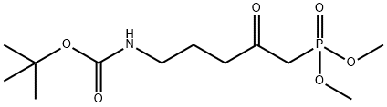 Carbamic acid, N-[5-(dimethoxyphosphinyl)-4-oxopentyl]-, 1,1-dimethylethyl ester 구조식 이미지