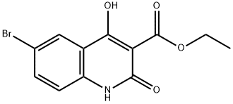 3-Quinolinecarboxylic acid, 6-bromo-1,2-dihydro-4-hydroxy-2-oxo-, ethyl ester Structure