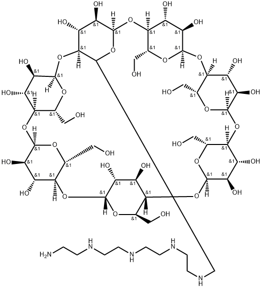 Mono-(6-(tetraethylenepentamine)-6-deoxy)-beta-Cyclodextrin Structure