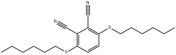 3,6-bis(hexylthio)phthalonitrile Structure