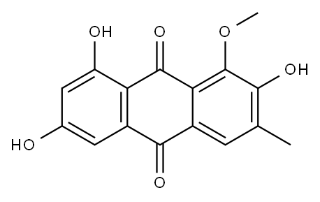 2-hydroxyl emodin-1-methyl ether 구조식 이미지