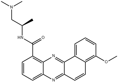 Benzo[a]phenazine-11-carboxamide, N-[(1R)-2-(dimethylamino)-1-methylethyl]-4-methoxy- 구조식 이미지