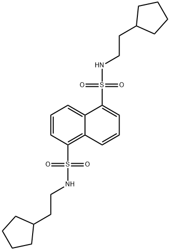 1-N,5-N-bis(2-cyclopentylethyl)naphthalene-1,5-disulfonamide 구조식 이미지