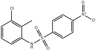 Benzenesulfonamide, N-(3-chloro-2-methylphenyl)-4-nitro- Structure