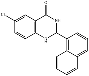 4(1H)-Quinazolinone, 6-chloro-2,3-dihydro-2-(1-naphthalenyl)- 구조식 이미지