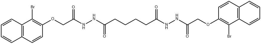 N'1,N'6-bis{[(1-bromo-2-naphthyl)oxy]acetyl}hexanedihydrazide Structure