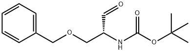 Carbamic acid, N-[(1R)-1-formyl-2-(phenylmethoxy)ethyl]-, 1,1-dimethylethyl ester Structure