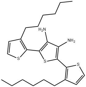 [2,2':5',2''-Terthiophene]-3',4'-diamine, 3,3''-dihexyl- (9CI) Structure