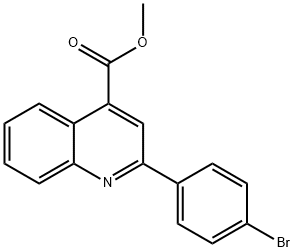 4-Quinolinecarboxylic acid, 2-(4-bromophenyl)-, methyl ester 구조식 이미지