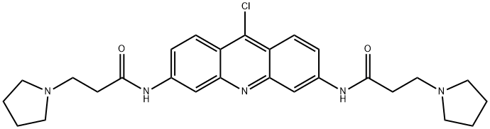 1-Pyrrolidinepropanamide, N,N'-(9-chloro-3,6-acridinediyl)bis- Structure