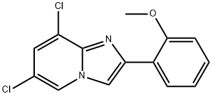 Imidazo[1,2-a]pyridine, 6,8-dichloro-2-(2-methoxyphenyl)- 구조식 이미지