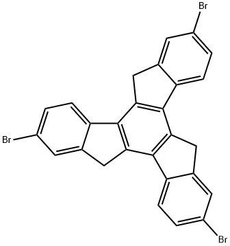 5H-Tribenzo[a,f,k]trindene, 2,7,12-tribromo-10,15-dihydro- Structure