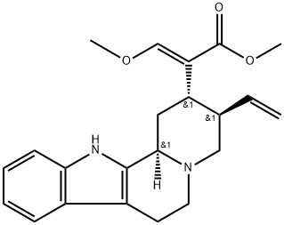 (3β,16E)-16,17,18,19-Tetradehydro-17-methoxycorynan-16-carboxylic acid methyl ester Structure