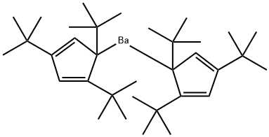 Bis[(tri-tert-butyl)cyclopentadienyl]barium THF/DME free Structure