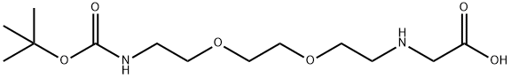 5,8-Dioxa-2,11-diazatridecanedioic acid, 1-(1,1-dimethylethyl) ester Structure