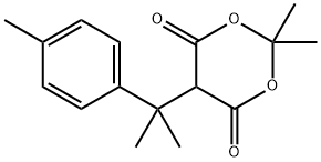 5-(2-p-tolylpropane)-(2,2)-dimethyl-(1,3)-dioxane-4,6-dione Structure