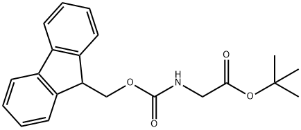 Glycine, N-[(9H-fluoren-9-ylmethoxy)carbonyl]-, 1,1-dimethylethyl ester 구조식 이미지