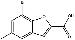 2-Benzofurancarboxylic acid, 7-bromo-5-methyl- Structure