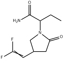 1-Pyrrolidineacetamide, 4-(2,2-difluoroethenyl)-α-ethyl-2-oxo- Structure