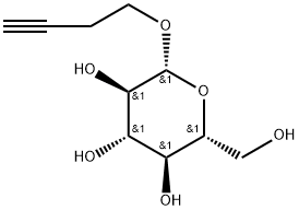 but-3-yn-1-yl β-D-glucopyranoside 구조식 이미지