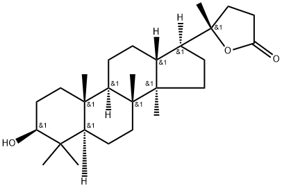 3α,20-Dihydroxy-4,4,14-trimethyl-18-nor-5α-cholan-24-oic acid γ-lactone 구조식 이미지