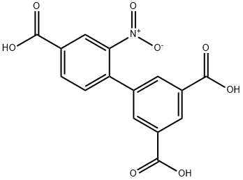 [1,1'-Biphenyl]-3,4',5-tricarboxylic acid, 2'-nitro- Structure