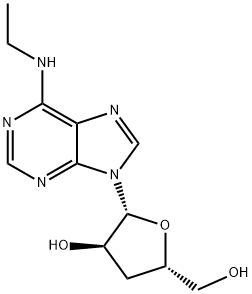 3'-Deoxy-N6-ethyladenosine 구조식 이미지