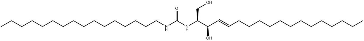 D-erythro-N-[2-(1,3-dihydroxy-4E-octadecene)]-N'-hexadecane-urea Structure