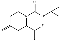 1-Piperidinecarboxylic acid, 2-(difluoromethyl)-4-oxo-, 1,1-dimethylethyl ester Structure