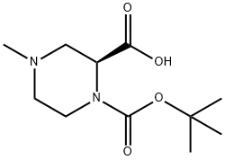 (S)-1-(tert-butoxycarbonyl)-4-methylpiperazine-2-carboxylic acid Structure