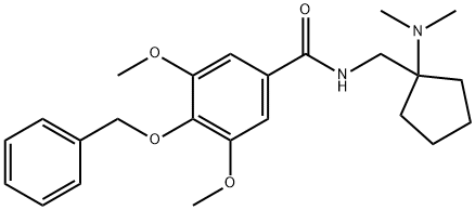 Benzamide, N-[[1-(dimethylamino)cyclopentyl]methyl]-3,5-dimethoxy-4-(phenylmethoxy)- Structure