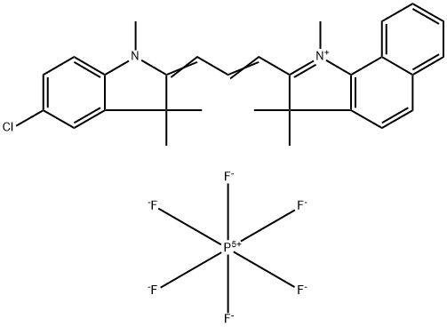 2-[3-(5-Chloro-1,3-dihydro-1,3,3-trimethyl-2H-indol-2-ylidene)-1-propen-1-yl]-1,3,3-trimethyl-3H-benz[g]indolium hexafluorophosphate (1:1) 구조식 이미지