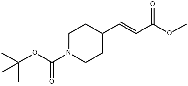 tert-butyl 4-(3-methoxy-3-oxoprop-1-en-1-yl)piperidine-1-carboxylate Structure