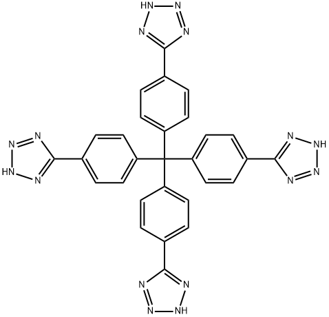 2H-Tetrazole, 5,5',5'',5'''-(methanetetrayltetra-4,1-phenylene)tetrakis- 구조식 이미지