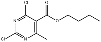 5-Pyrimidinecarboxylic acid, 2,4-dichloro-6-methyl-, butyl ester Structure